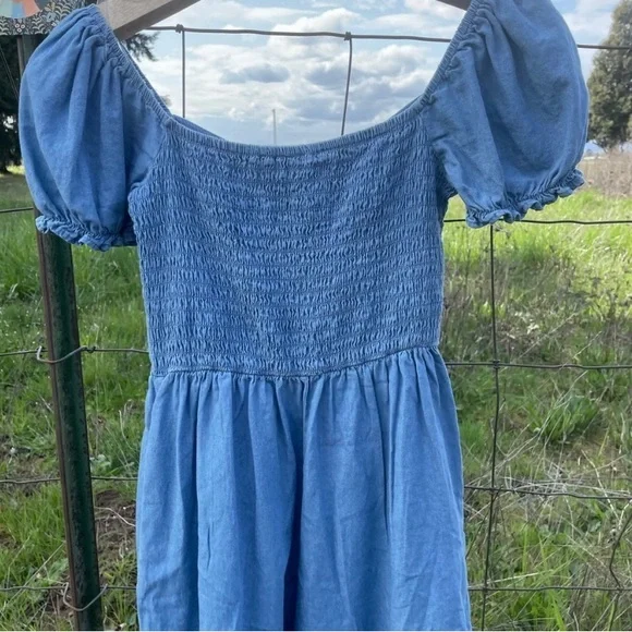 Lily Rose Button Down Western Country Festival Denim Romper - Picture 5 of 5